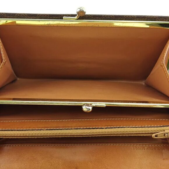 Celine long wallet macadam beige PVC x leather Authentic USED - Picture 6 of 11